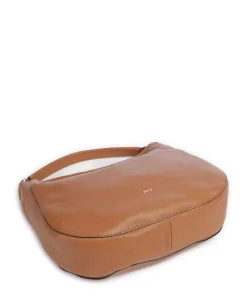 Dalia Mia Beuteltasche genarbtes Leder braun