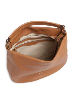 Dalia Mia Beuteltasche genarbtes Leder braun