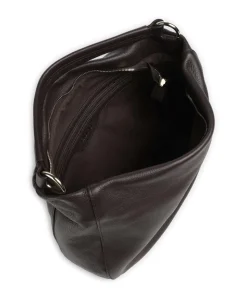 Dalia Mia Beuteltasche genarbtes Leder dunkelbraun