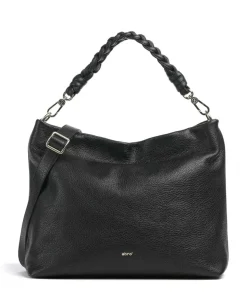 Dalia Soley Beuteltasche genarbtes Leder schwarz
