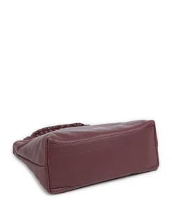Dalia Soley Beuteltasche genarbtes Leder bordeaux