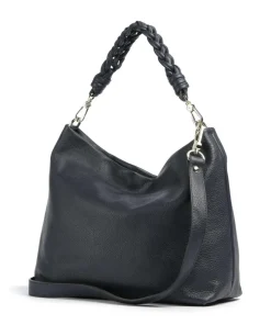 Dalia Soley Beuteltasche genarbtes Leder navy