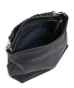 Dalia Soley Beuteltasche genarbtes Leder navy