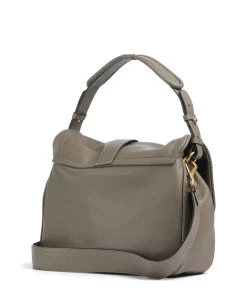 Dalia Star Saddle Beuteltasche genarbtes Leder taupe