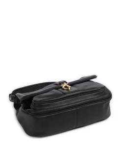 Dalia Star Saddle Beuteltasche genarbtes Rindsleder schwarz