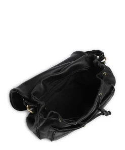 Dalia Star Saddle Beuteltasche genarbtes Rindsleder schwarz