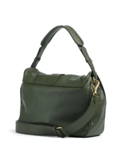 Dalia Star Saddle Beuteltasche genarbtes Leder khaki