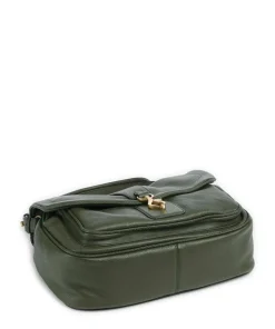 Dalia Star Saddle Beuteltasche genarbtes Leder khaki