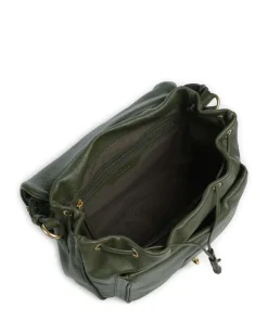 Dalia Star Saddle Beuteltasche genarbtes Leder khaki