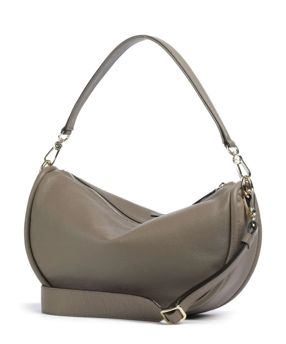 Dalia Willow Beuteltasche genarbtes Leder taupe