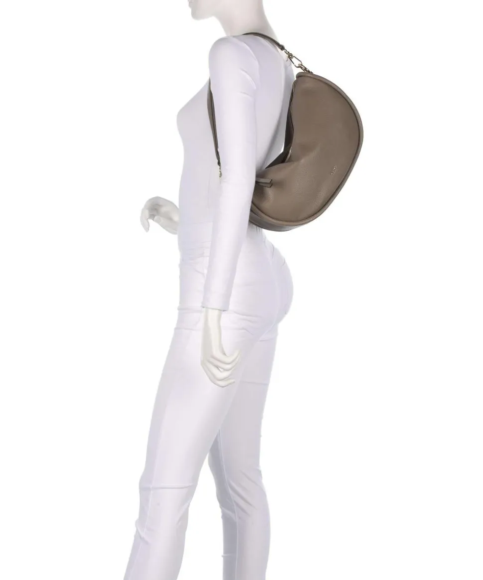 Dalia Willow Beuteltasche genarbtes Leder taupe