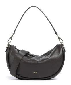 Dalia Willow Beuteltasche genarbtes Leder dunkelbraun