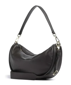 Dalia Willow Beuteltasche genarbtes Leder dunkelbraun