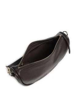 Dalia Willow Beuteltasche genarbtes Leder dunkelbraun