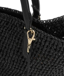 Daphney 20 Straw Handtasche Bast schwarz