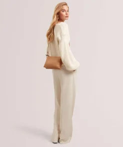 Darceyy Umhängetasche fein genarbtes Rindsleder hellbraun