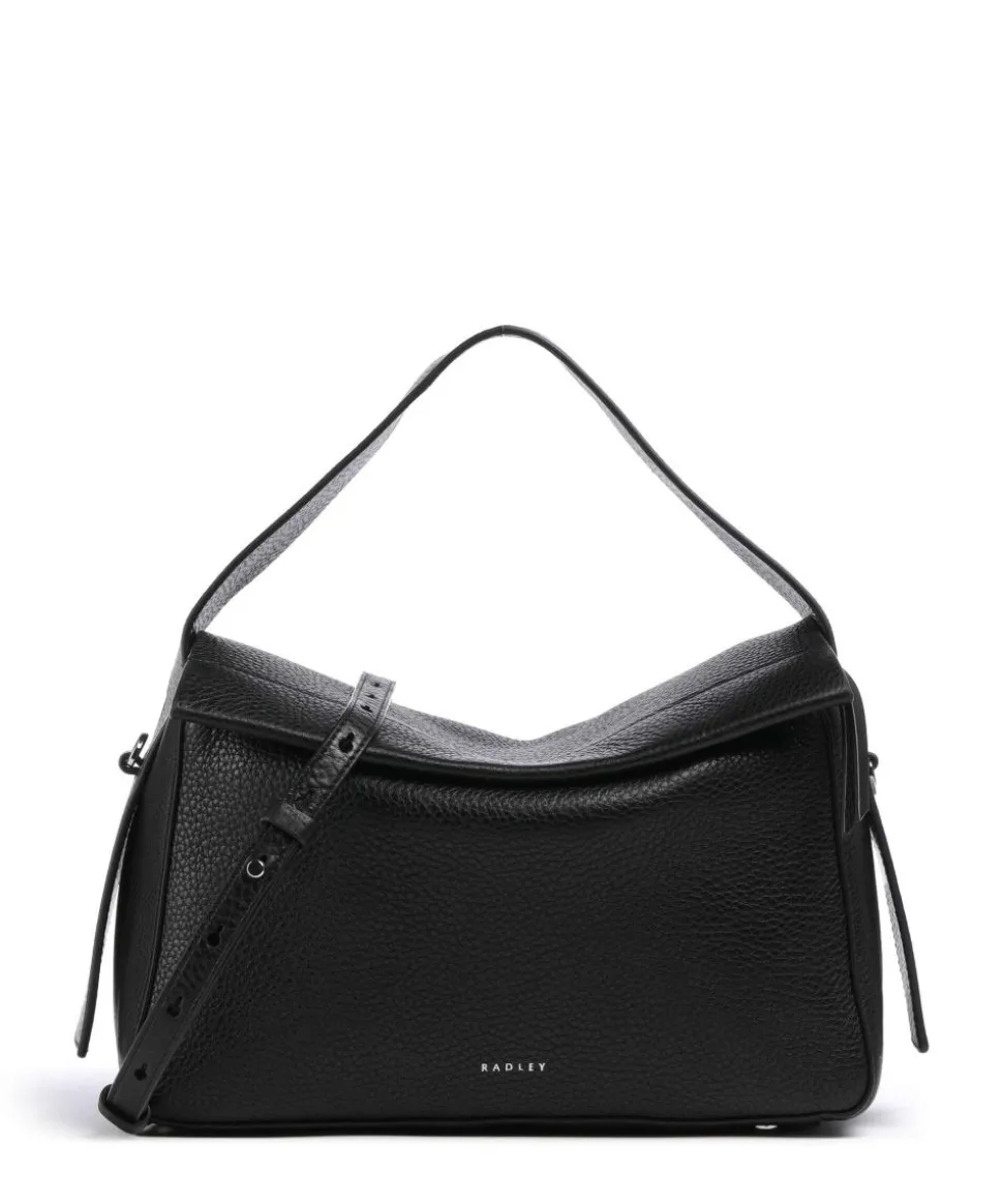 De Beauvoir Handtasche genarbtes Rindsleder schwarz