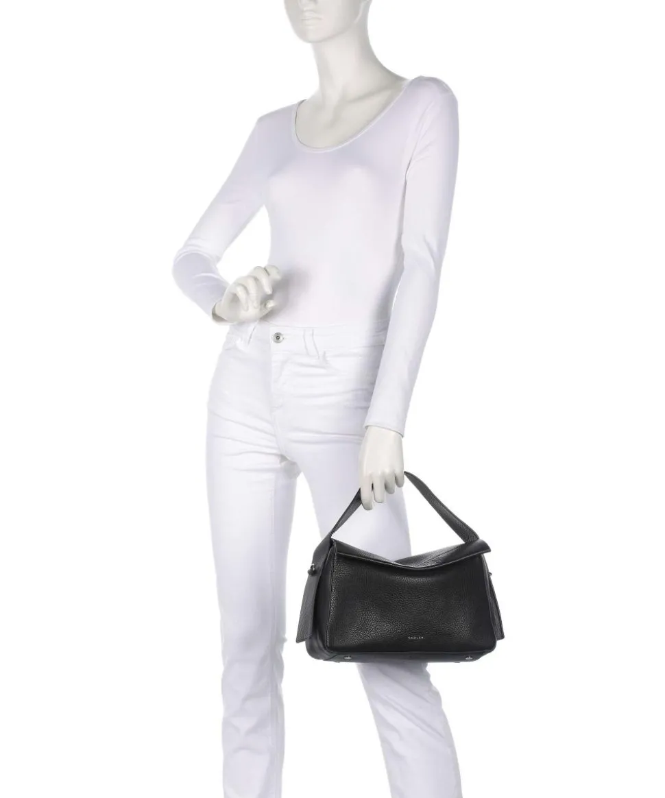 De Beauvoir Handtasche genarbtes Rindsleder schwarz