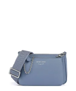 Dea Schultertasche Lederimitat blaugrau