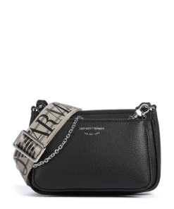 Dea Schultertasche Lederimitat schwarz