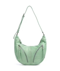 Dear Beuteltasche genarbtes Leder grün