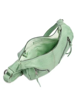 Dear Beuteltasche genarbtes Leder grün