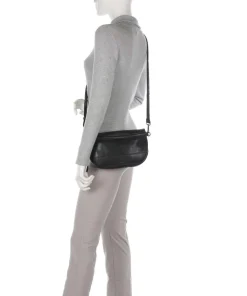 Dear Umhängetasche genarbtes Leder schwarz