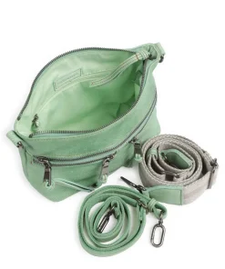 Dear Umhängetasche genarbtes Leder grün