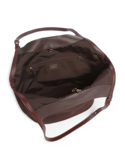 Deco Beuteltasche aufgerautes Rindsleder dunkelbraun