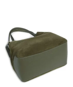 Deco Beuteltasche aufgerautes Rindsleder dunkelbraun