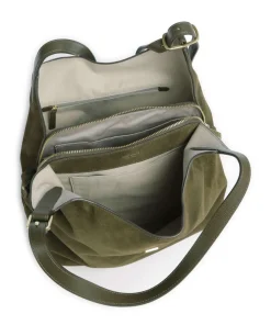 Deco Beuteltasche aufgerautes Rindsleder dunkelbraun