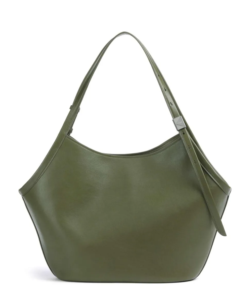 Deco Beuteltasche fein genarbtes Leder khaki