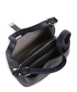 Deco Beuteltasche genarbtes Rindsleder navy