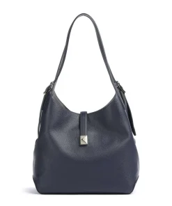 Deco Beuteltasche genarbtes Rindsleder navy