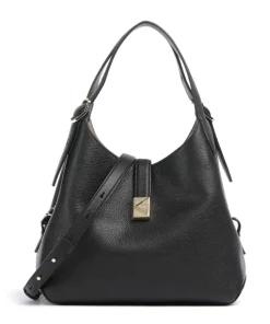 Deco Beuteltasche genarbtes Rindsleder schwarz