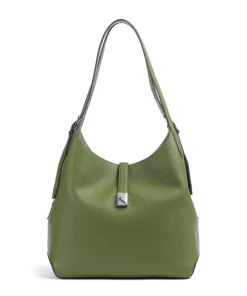 Deco Beuteltasche genarbtes Rindsleder khaki