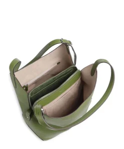 Deco Beuteltasche genarbtes Rindsleder khaki
