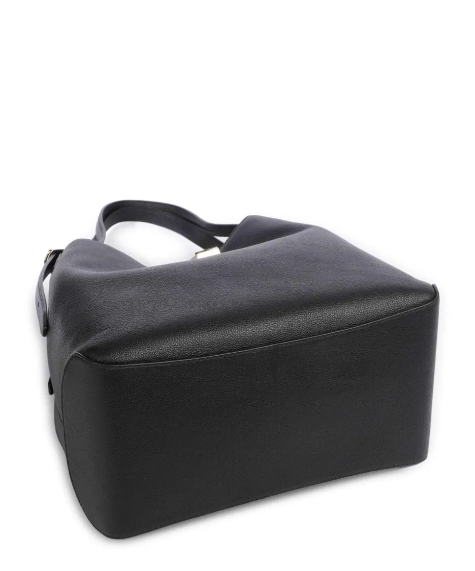 Deco Beuteltasche genarbtes Rindsleder schwarz