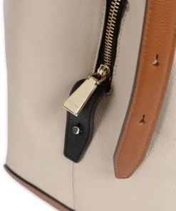 Deco Beuteltasche genarbtes Rindsleder sand