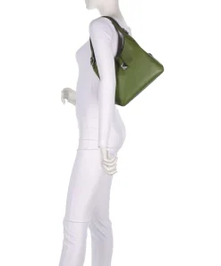 Deco Beuteltasche genarbtes Rindsleder khaki