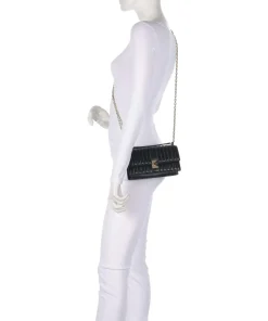 Deco Schultertasche fein genarbtes Rindsleder schwarz