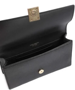 Deco Schultertasche genarbtes Rindsleder schwarz