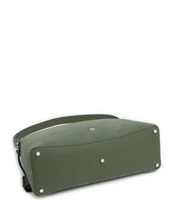 Delia M Beuteltasche aufgerautes Leder dunkelgrün