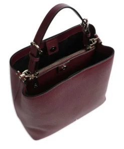 Delia M Beuteltasche genarbtes Rindsleder wein