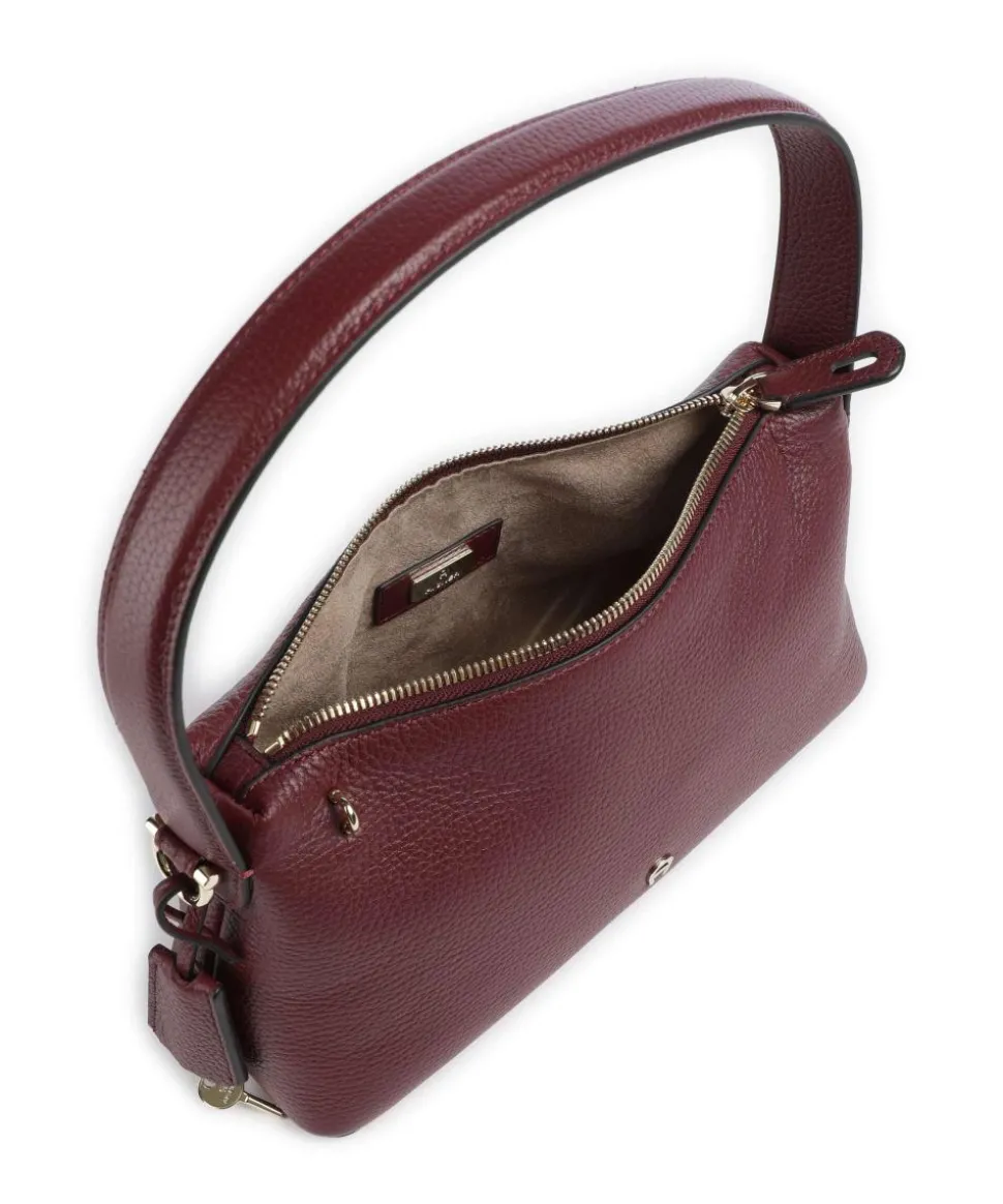 Delia S Schultertasche genarbtes Rindsleder dunkelrot