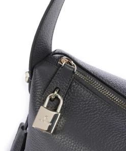 Delia S Schultertasche genarbtes Rindsleder dunkelgrau