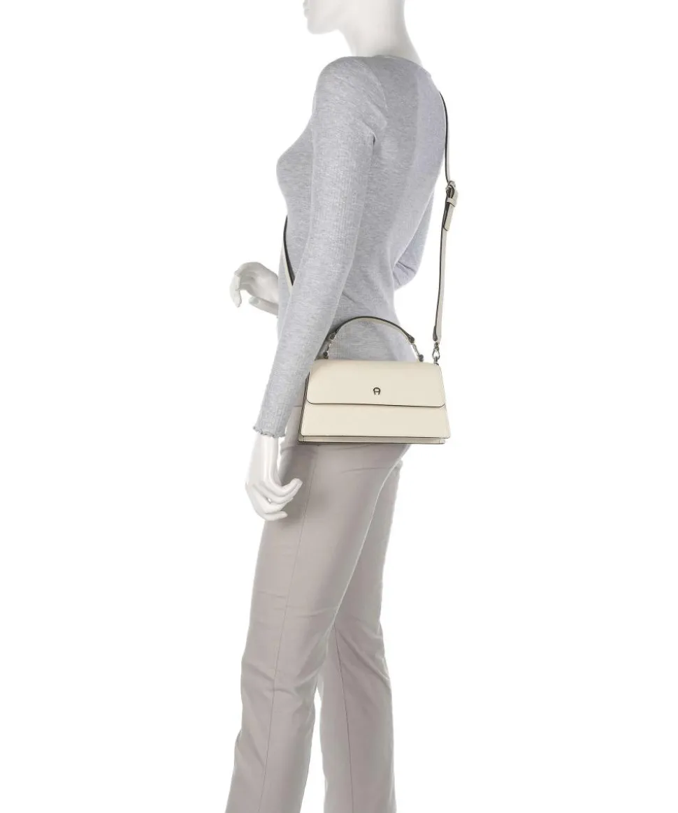 Delia S Umhängetasche genarbtes Rindsleder creme