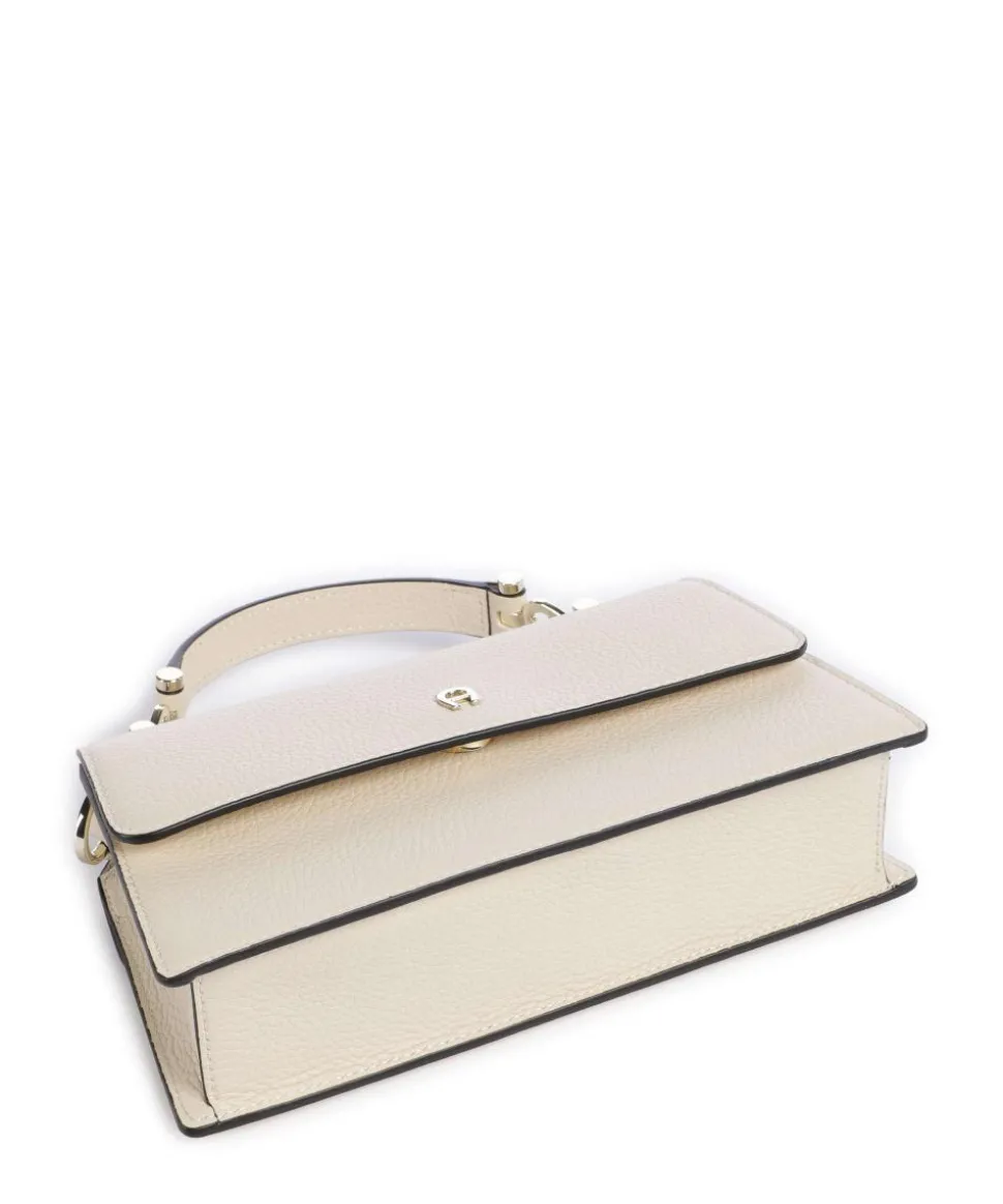 Delia S Umhängetasche genarbtes Rindsleder creme