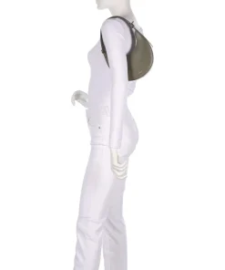 Delizia Mini Schultertasche fein genarbtes Leder khaki