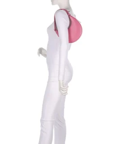 Delizia Mini Schultertasche fein genarbtes Leder rosa